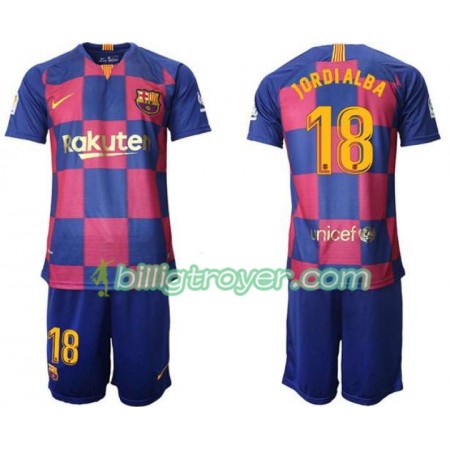 Billige Fotballdrakter FC Barcelona Jordi Alba 18 Barn Hjemmedraktsett 2019/20 Kortermet